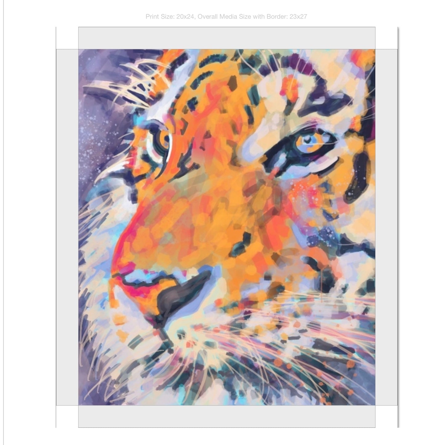 Tiger Giclee on Gallery Wrapped Canvas