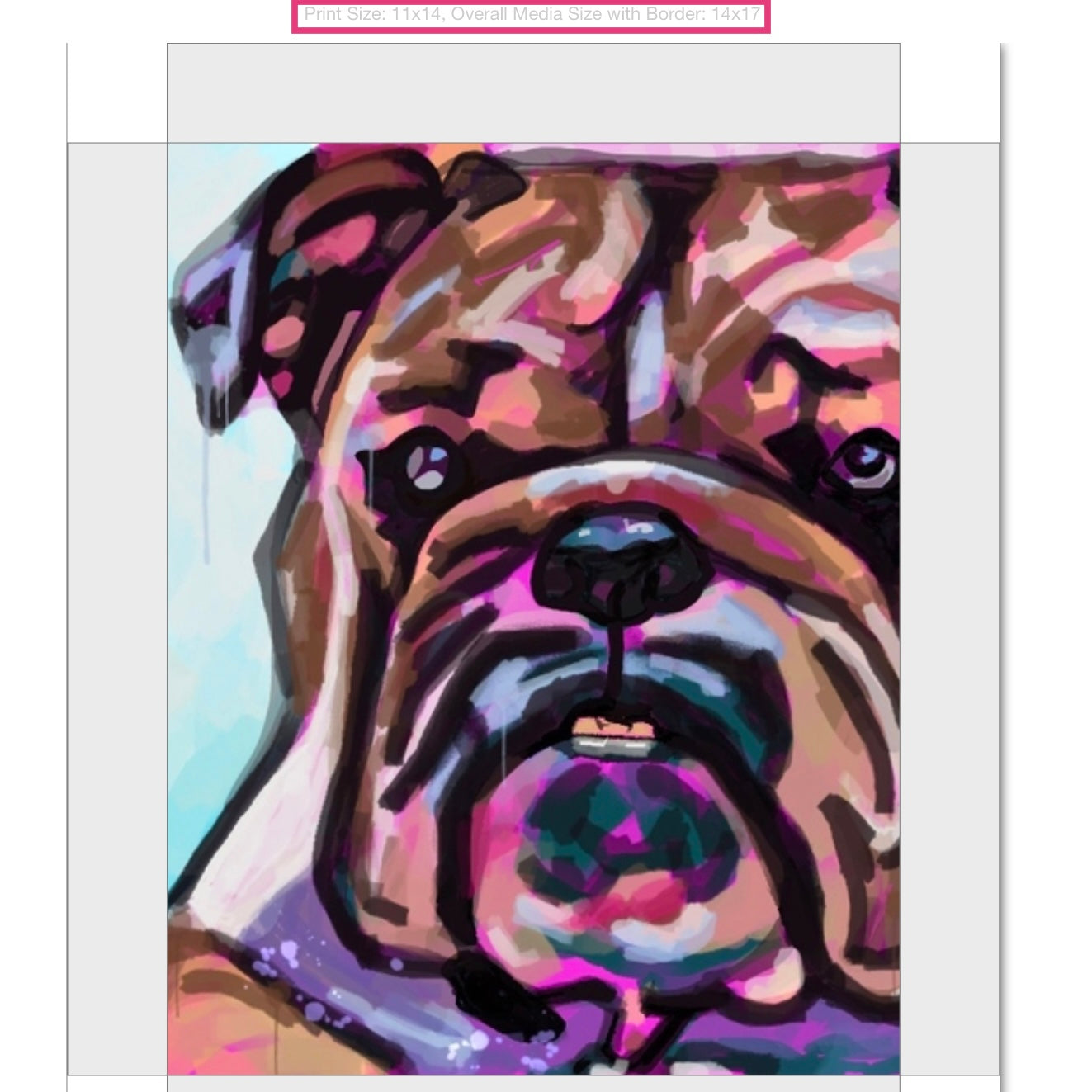 Bully Giclee on Gallery Wrapped Canvas