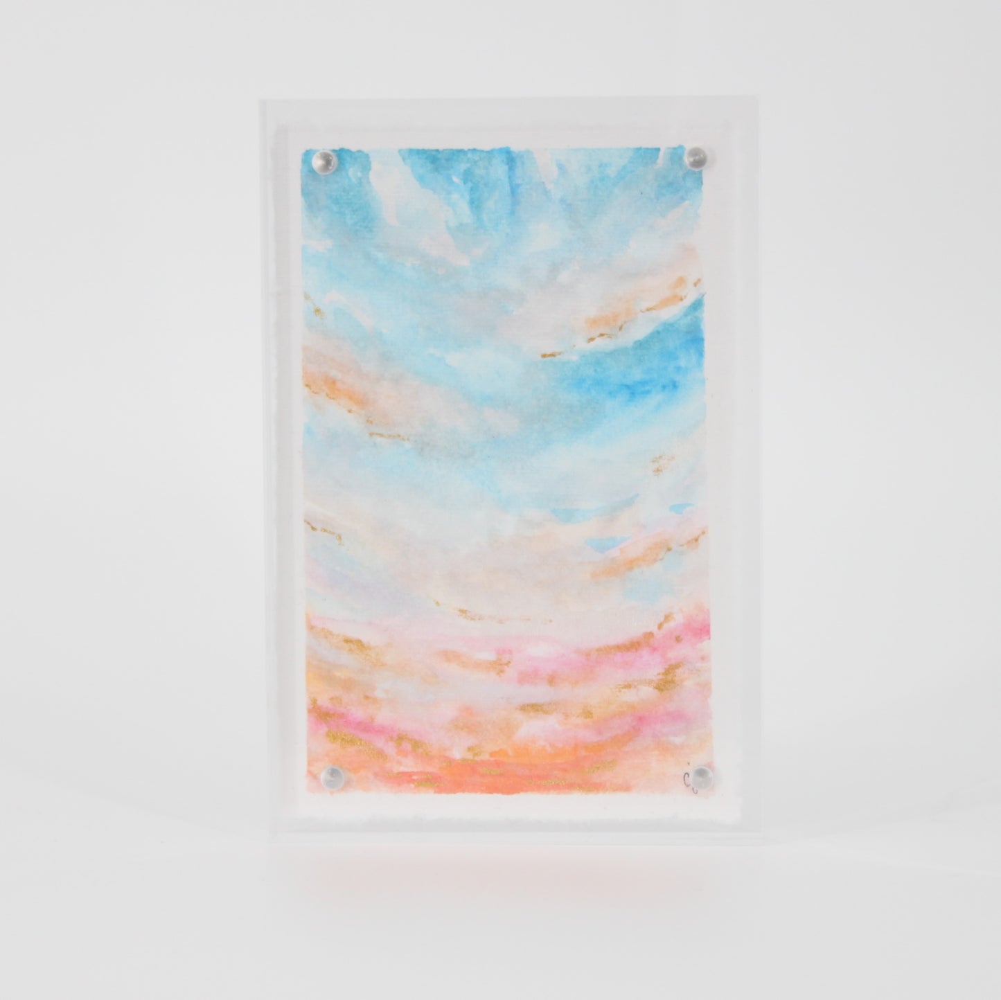 4” x 6” Acrylic Framed Watercolor Landscape