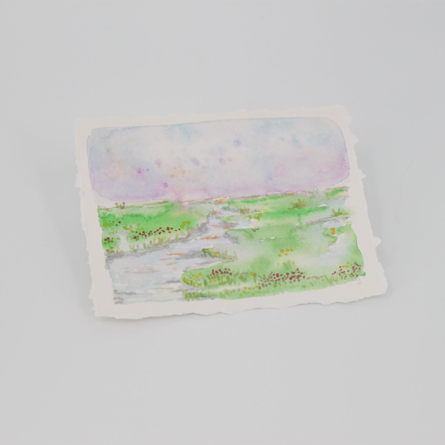Watercolor Landscape on Paper