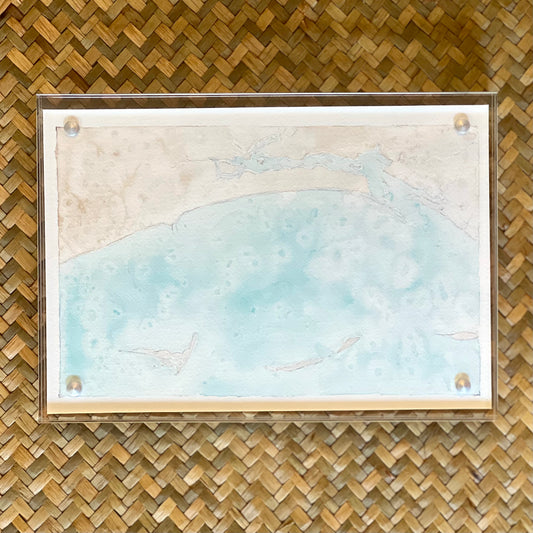 4” x 6” Acrylic Framed Coastal Map - MS Gulf Coast