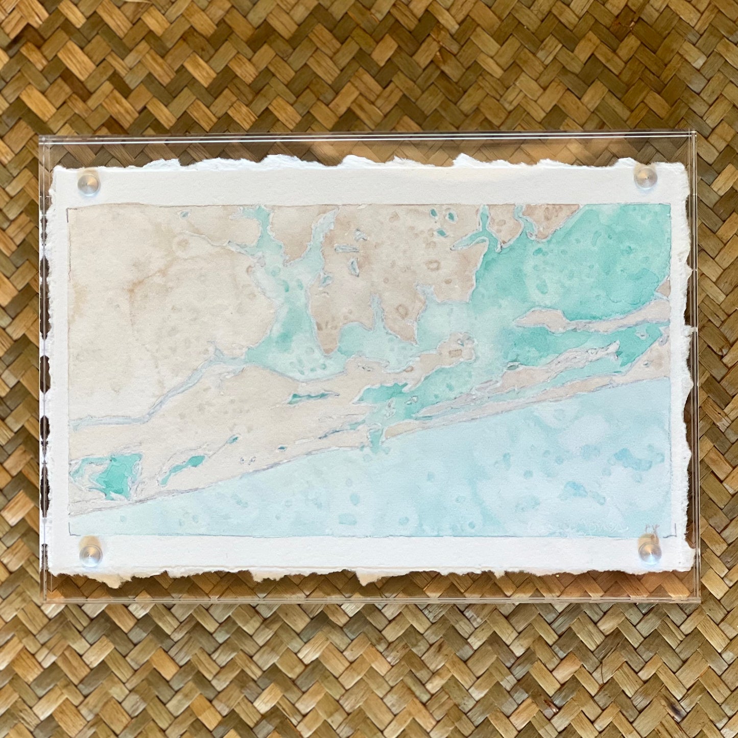 4” x 6” Acrylic Framed Coastal Map - Gulf Shores, AL