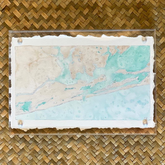 4” x 6” Acrylic Framed Coastal Map - Gulf Shores, AL